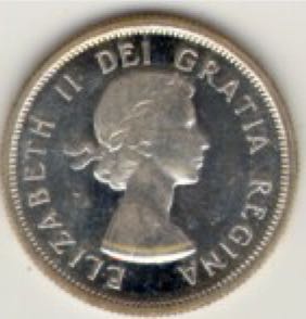 1964 Canadian Twenty Five Cent Silver Quarter  coin collectible - Main Image 2