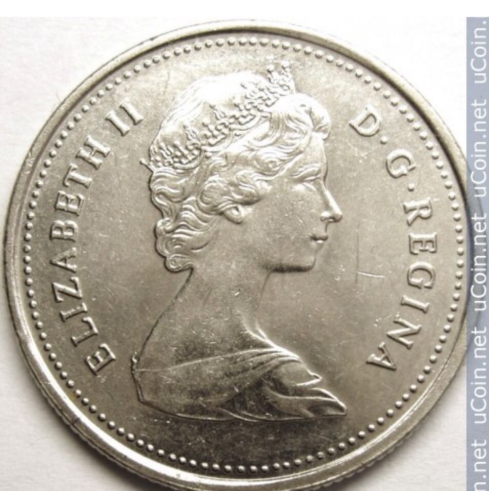 1982 Canadian Twenty Five Cent Nickel Quarter  coin collectible - Main Image 2