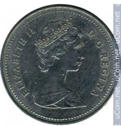 1987 Canadian Twenty Five Cent Nickel Quarter  coin collectible - Main Image 2