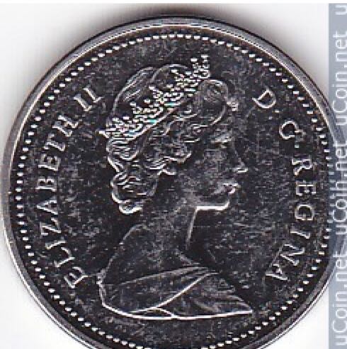 1988 Canadian Twenty Five Cent Nickel Quarter  coin collectible - Main Image 2