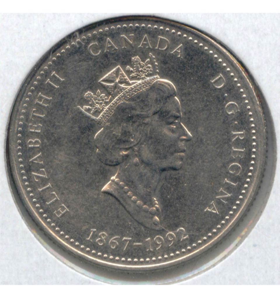 1992(1867) Canadian NB Twenty Five Cent Nickel Quarter  coin collectible - Main Image 2