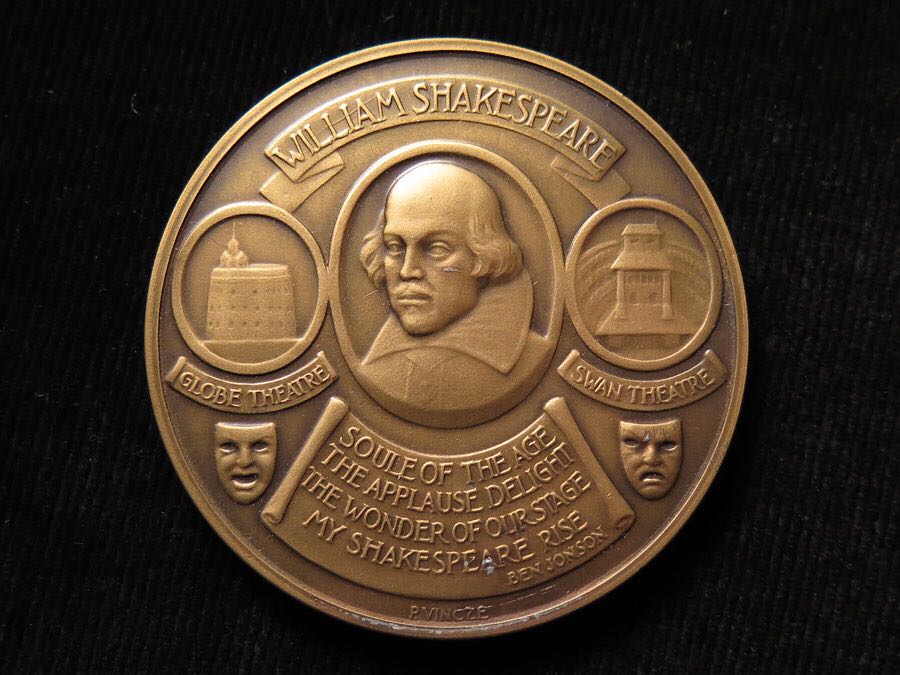 William Shakespeare - Love’s Labour’s Lost - Commemorative Medal  coin collectible - Main Image 2