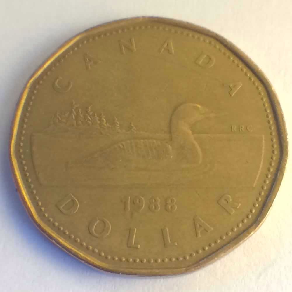 $1 Canada 1988  coin collectible - Main Image 2