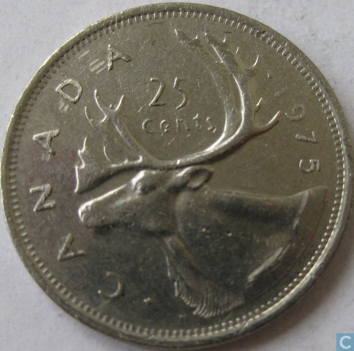 1-Canadian Quarter, 1975  coin collectible - Main Image 2