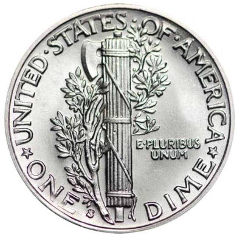 Dime - Winged Liberty, "Mercury”  coin collectible - Main Image 2