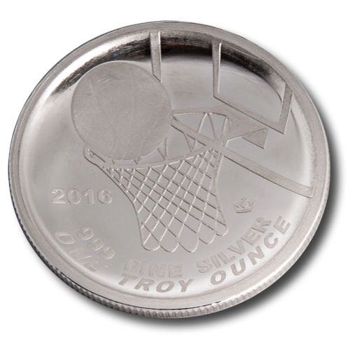 Domed Basketball Round  coin collectible - Main Image 2