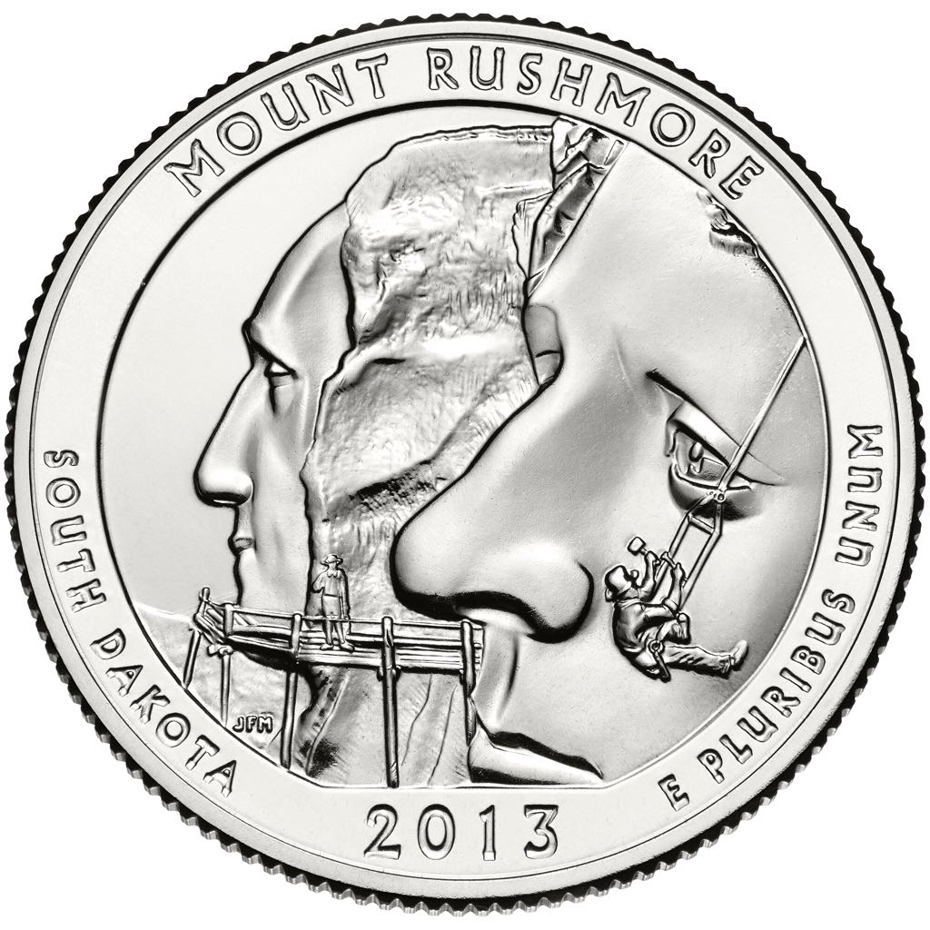 2013 Mount Rushmore Quarter Dollar  coin collectible - Main Image 2