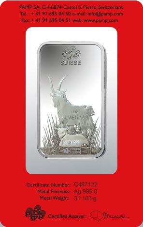 PAMP Suisse 2015 Lunar Goat  coin collectible - Main Image 2