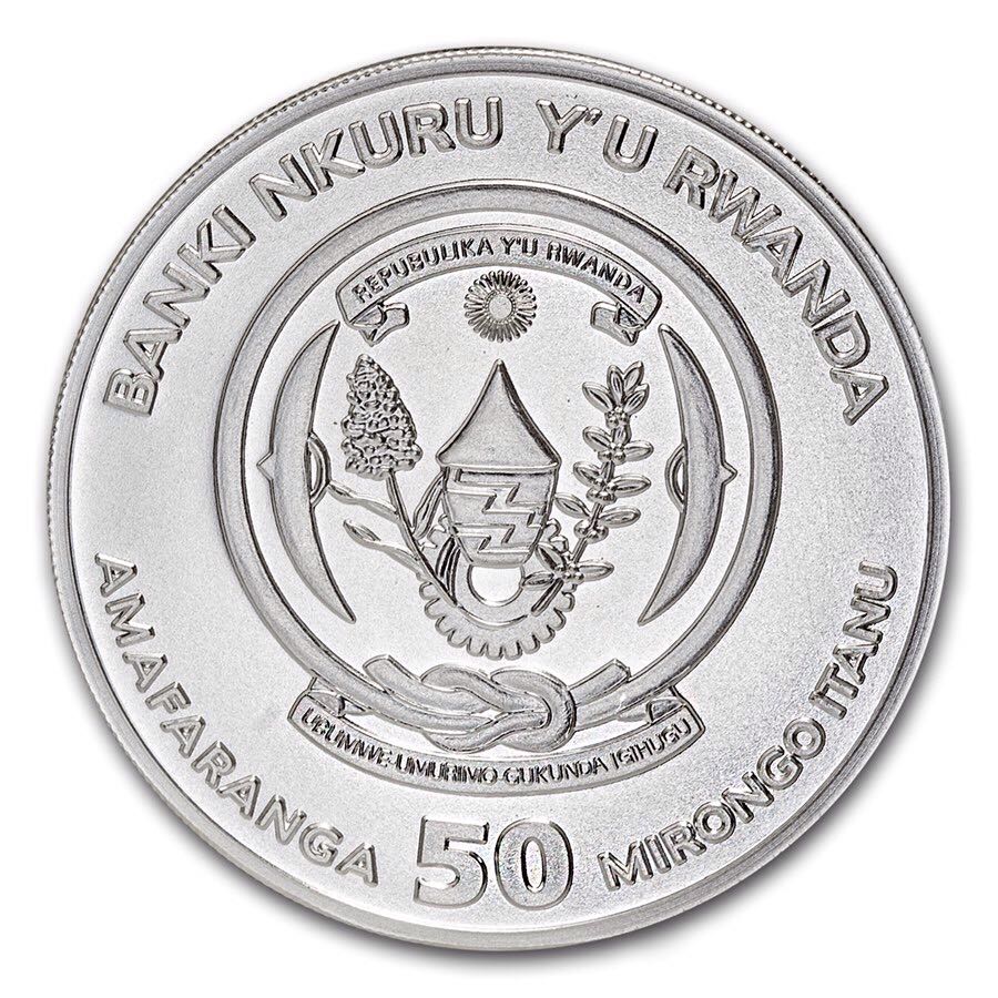 Rwanda Silver 50 Franc  coin collectible - Main Image 2