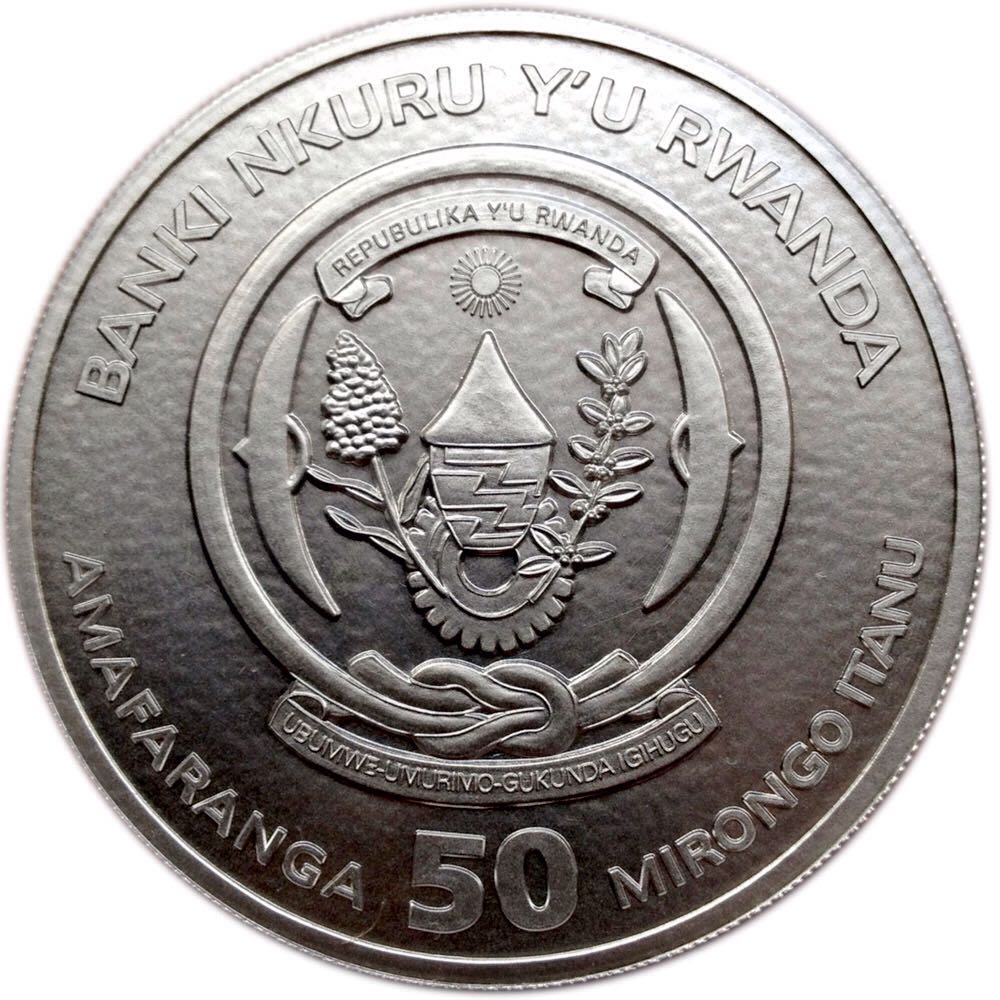 Rwanda Silver 50 Franc  coin collectible - Main Image 2
