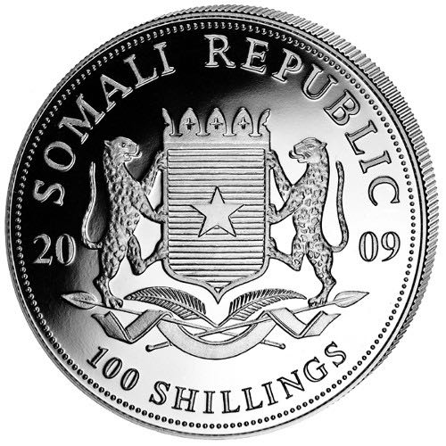 Somalia Elephant  coin collectible - Main Image 2