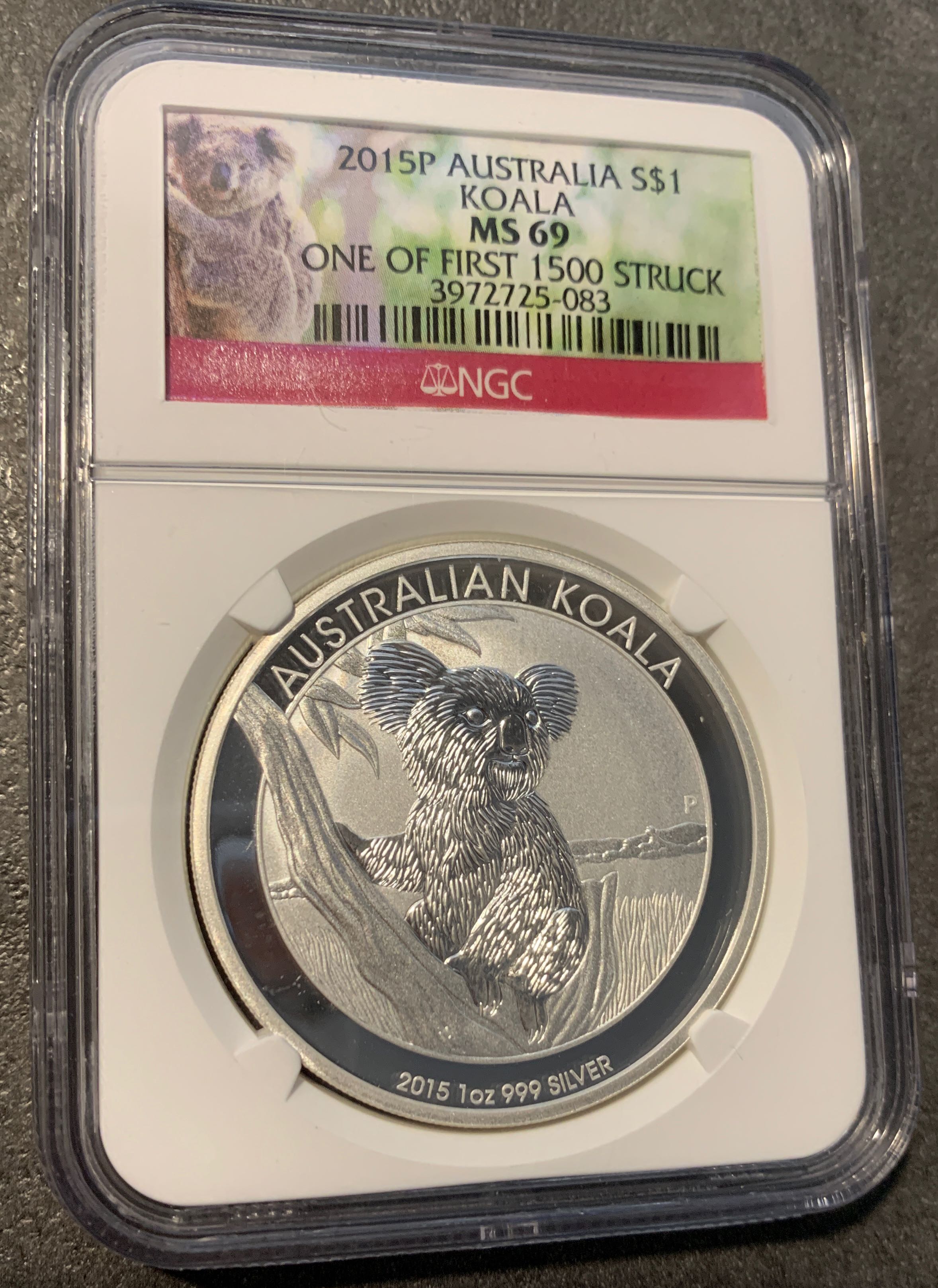 2015P Australia 1oz Silver Koala  coin collectible - Main Image 3