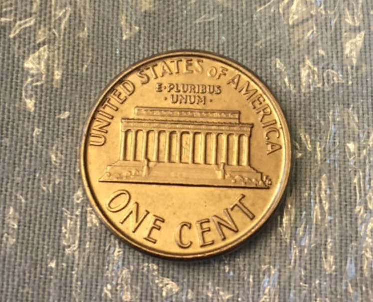 1991 Silver Colored Penny  coin collectible - Main Image 2