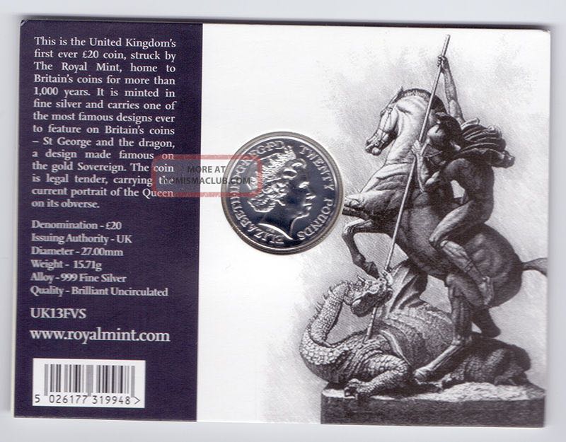 2013 The George And The Dragon Fine Silver Coin  coin collectible - Main Image 2