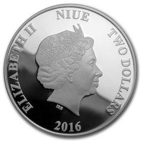 Niue $2 Hawksbill Turtle 2016  coin collectible - Main Image 2