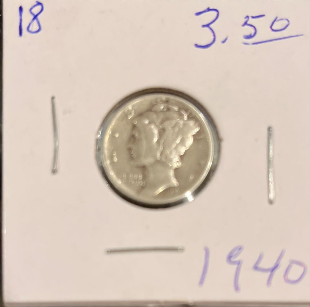 1940 Mercury Dime  coin collectible - Main Image 3