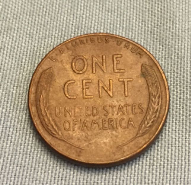 1957 Rainbow Toned Wheat Penny  coin collectible - Main Image 2