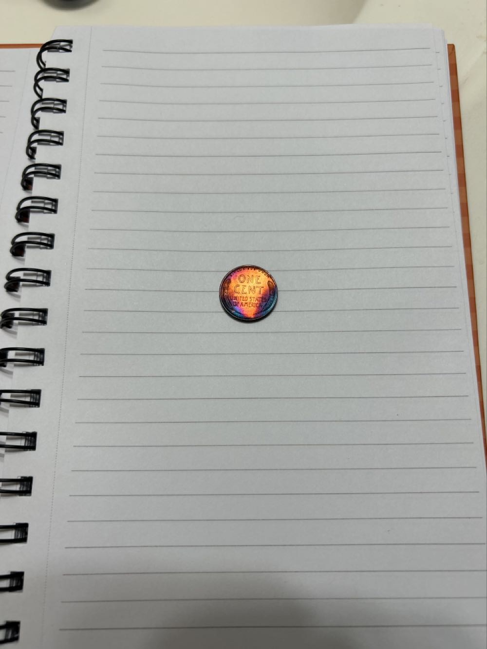 1957 Rainbow Toned Wheat Penny  coin collectible - Main Image 4