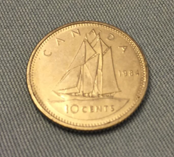 1984 Canadian Dime  coin collectible - Main Image 2