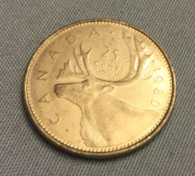 1980 Canadian Quarter  coin collectible - Main Image 2