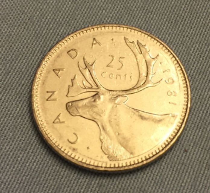 1981 Canadian Quarter  coin collectible - Main Image 2