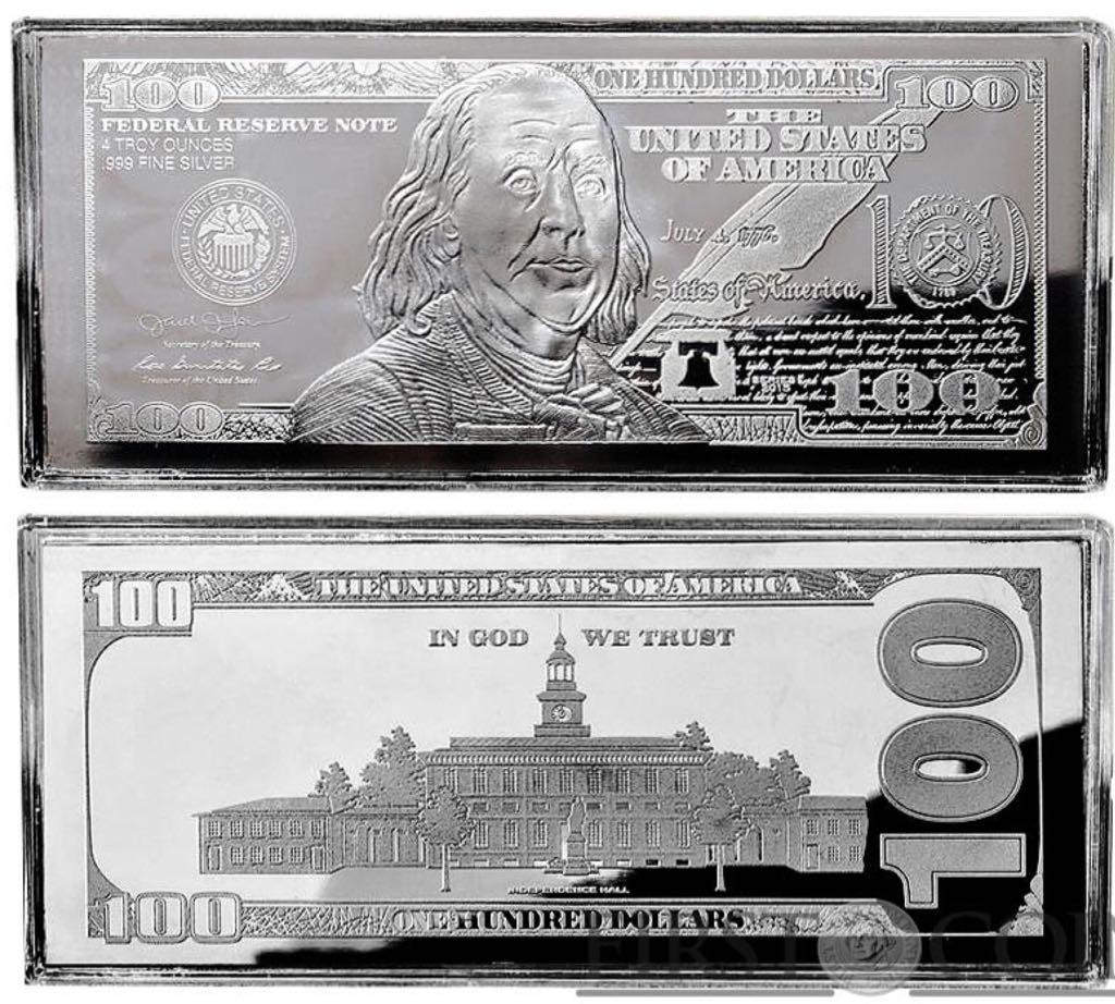 $100 Bill 4oz Replica  coin collectible - Main Image 2