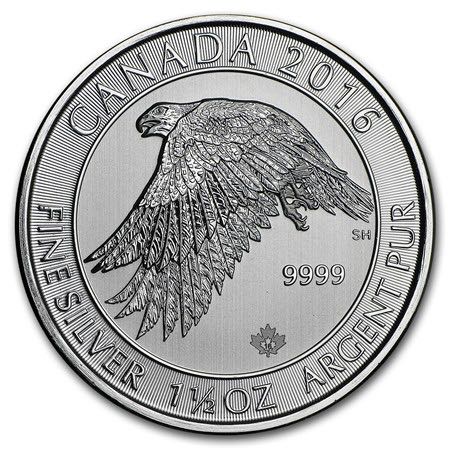 Canada Snow Falcon Silver 1 1/2 Oz Coin coin collectible - Main Image 1