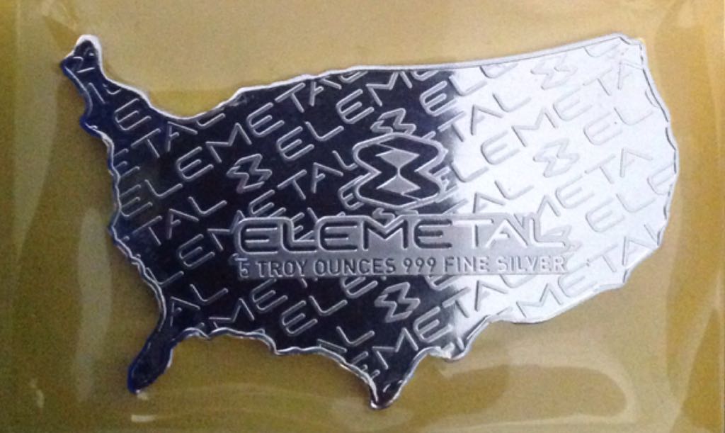 Elemental 5oz United States Shaped Bar  coin collectible - Main Image 2
