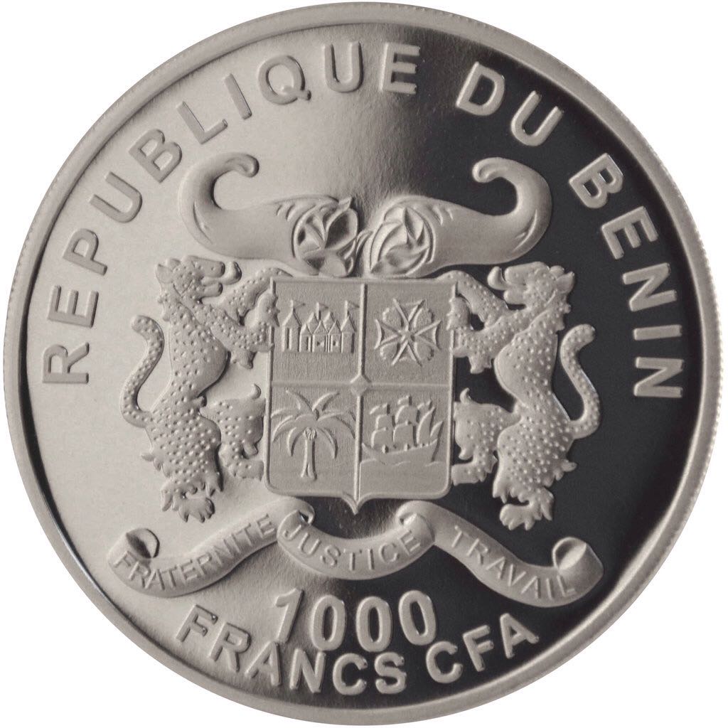 Benin Elephant 1000 Francs CFA  coin collectible - Main Image 2