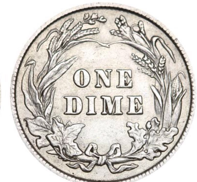 Barber Dime   coin collectible - Main Image 2