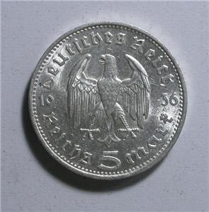 German 1938 - 5 Mark  coin collectible - Main Image 2