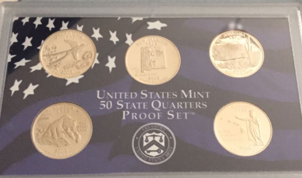 2008 US Mint Quarter Proof Set  coin collectible - Main Image 2