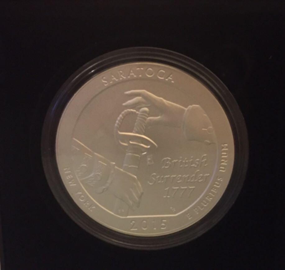 2015 P Saratoga Silver Dollar  coin collectible - Main Image 2