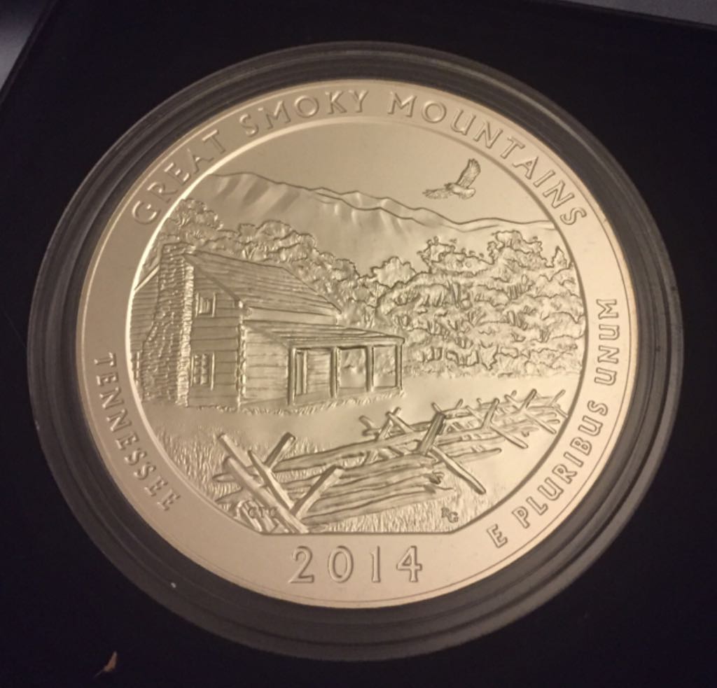 2014 Great Smokey Mountains Silver Quarter  coin collectible - Main Image 2