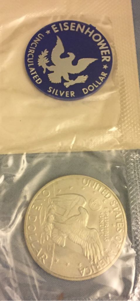1971 Eisenhower S Uncirculated Silver Dollar  coin collectible - Main Image 2