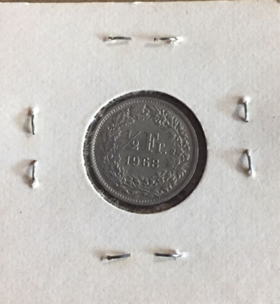 1968 Switzerland 1/2 Franc  coin collectible - Main Image 2