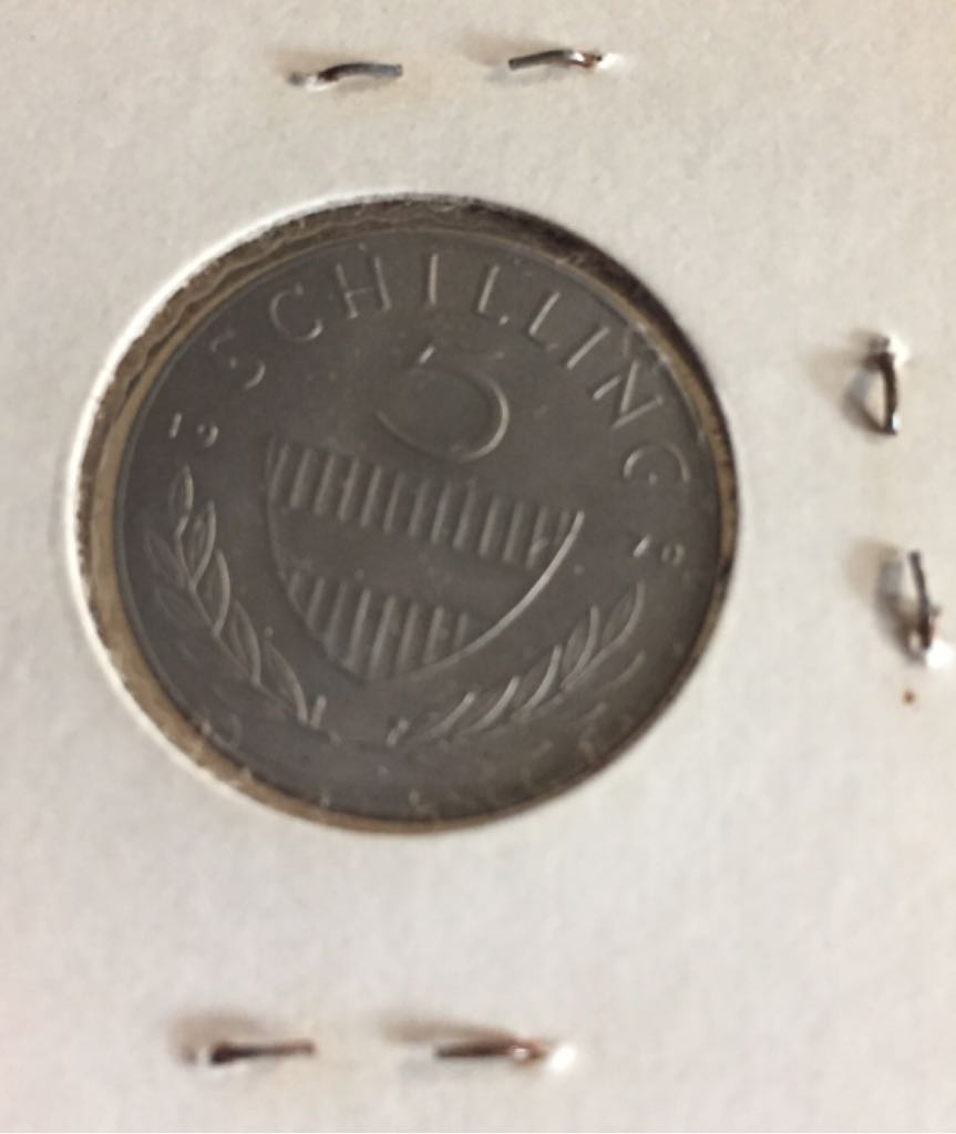 1970 Austria Five Schilling  coin collectible - Main Image 2