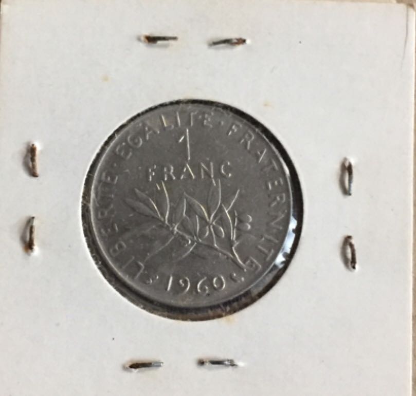 1 Franc, 1960  coin collectible - Main Image 2