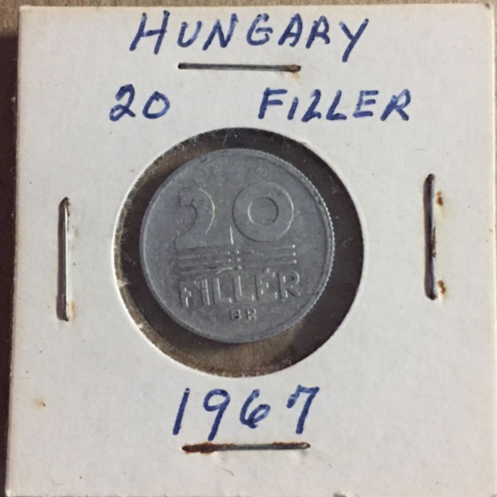 1967 Hungary 20 Filler  coin collectible - Main Image 1