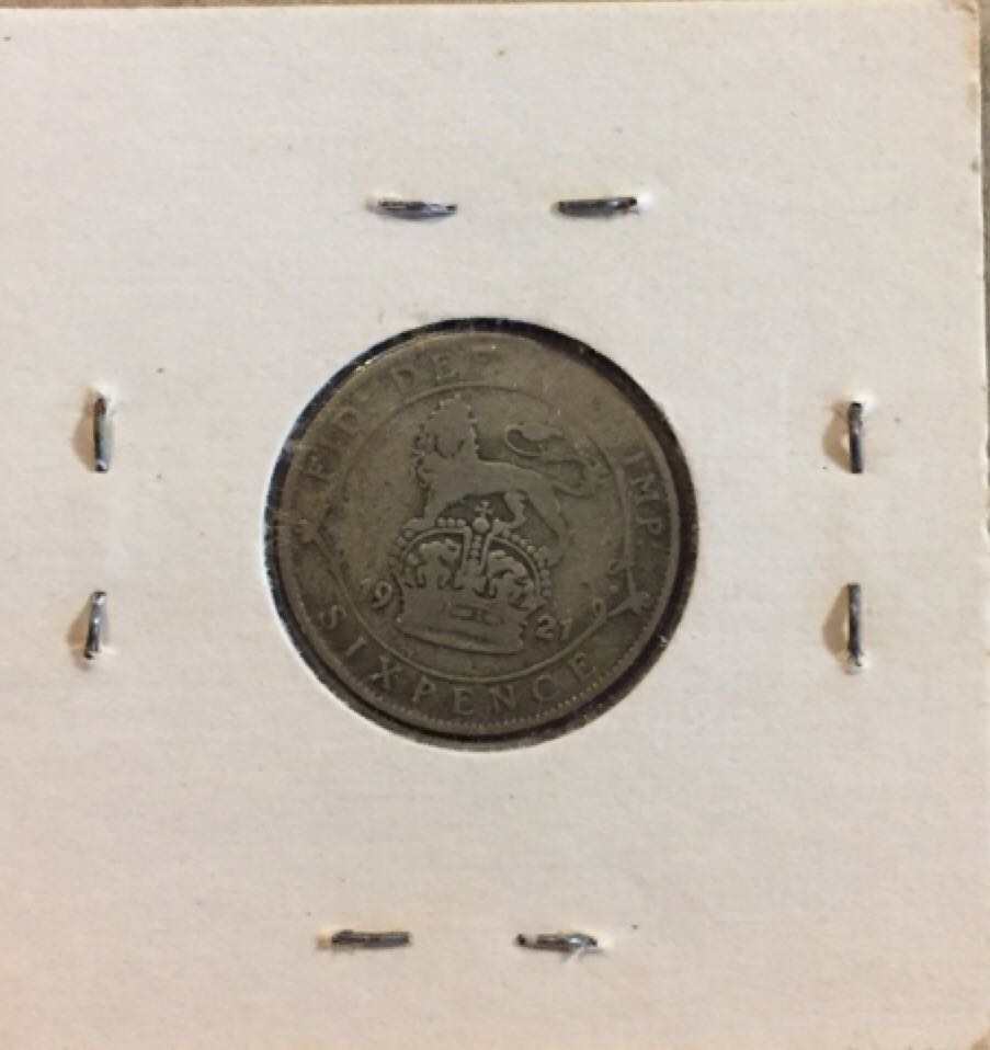 1921 English 6 Pence  coin collectible - Main Image 2