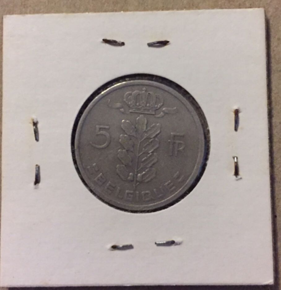 1950 Belgium 5 Francs  coin collectible - Main Image 2