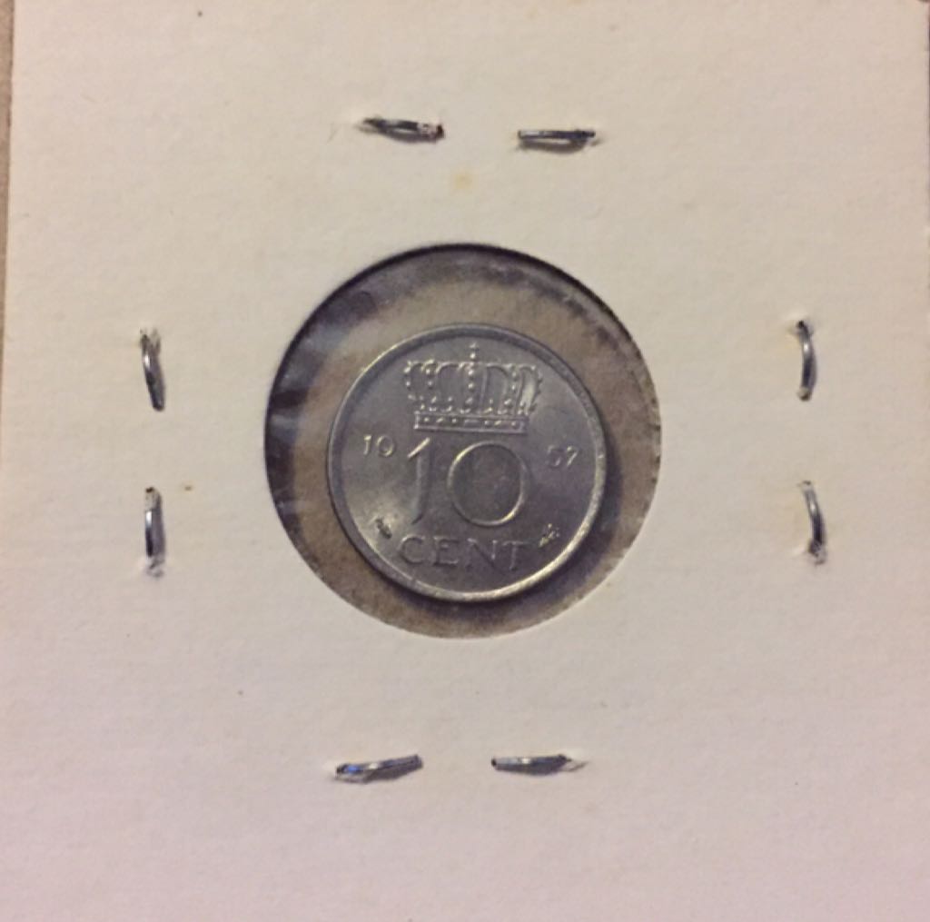 1957 Netherlands 10 Cents  coin collectible - Main Image 2