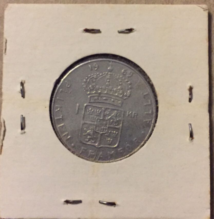 1969 Sweden 1 Kronor  coin collectible - Main Image 2