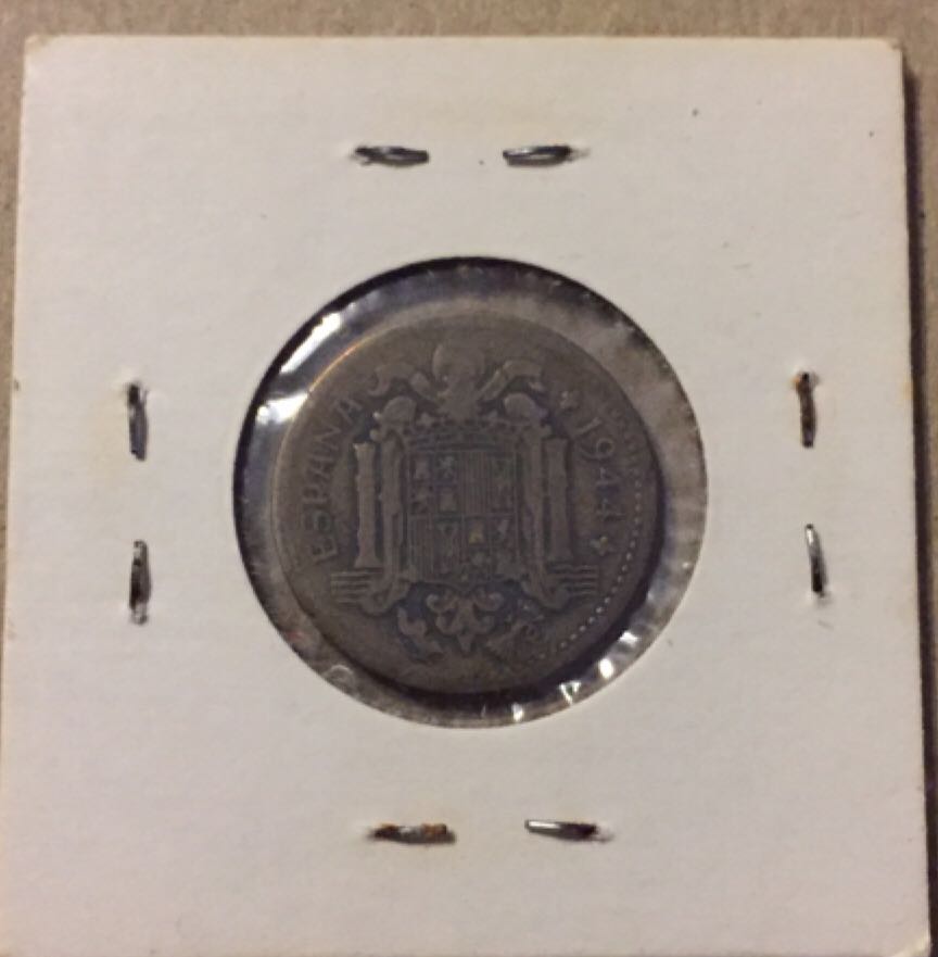 1944 Spain 1 Peseta  coin collectible - Main Image 2