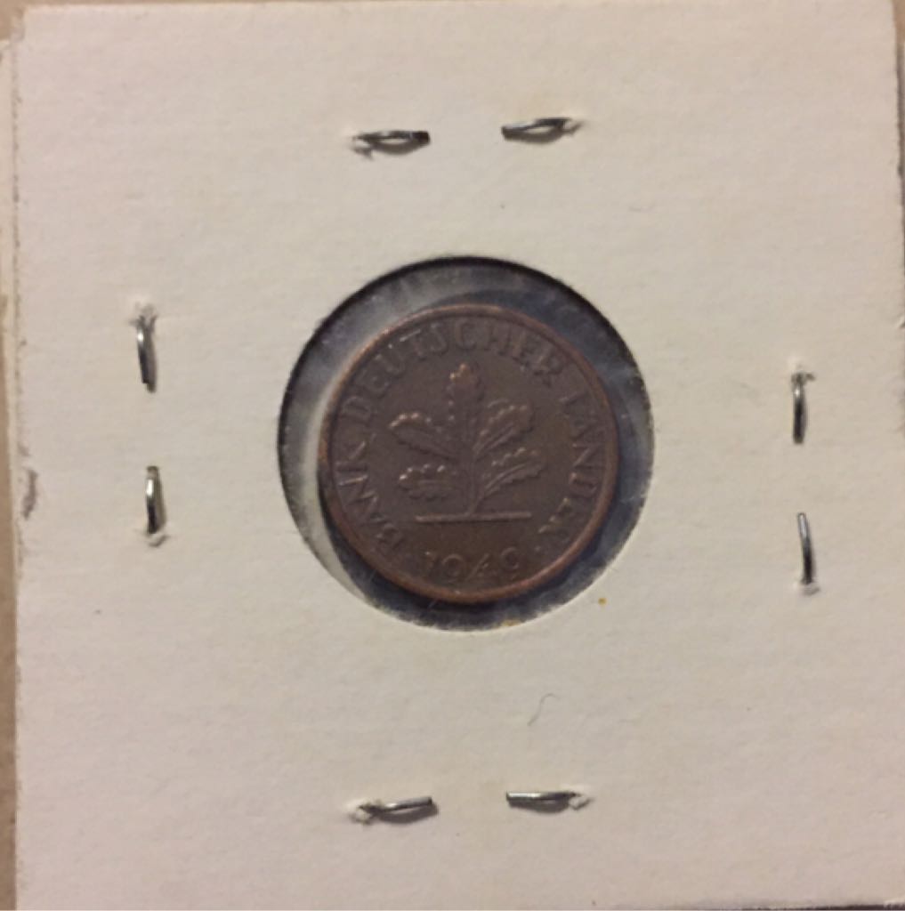 1949 German 1 Pfennig Lander  coin collectible - Main Image 2