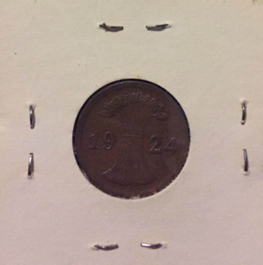 1924 German 2 Pfennig  coin collectible - Main Image 2