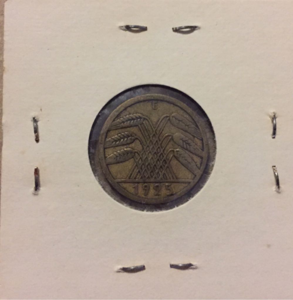 1925 German 5 Pfennig  coin collectible - Main Image 2