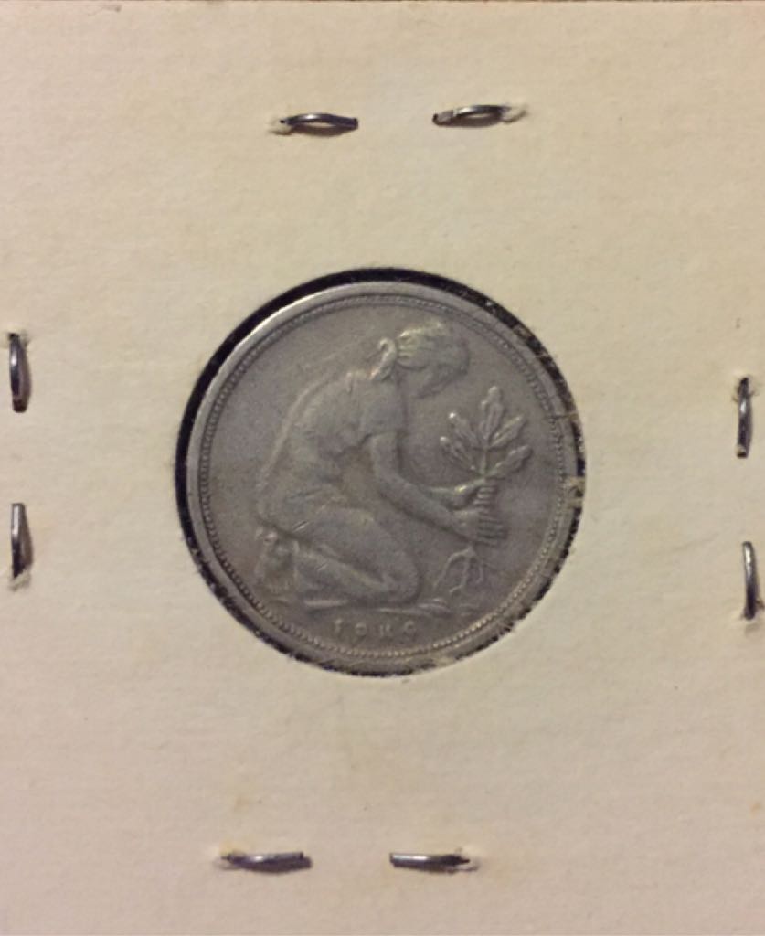 1949 German 50 Pfennig Lander  coin collectible - Main Image 2