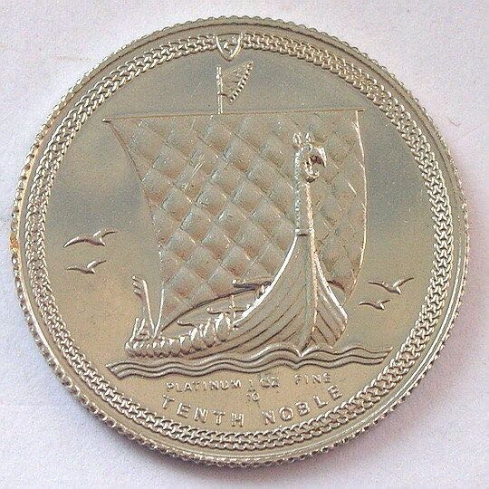 Isle Of Man Platinum 1/10 Oz Noble  coin collectible - Main Image 2