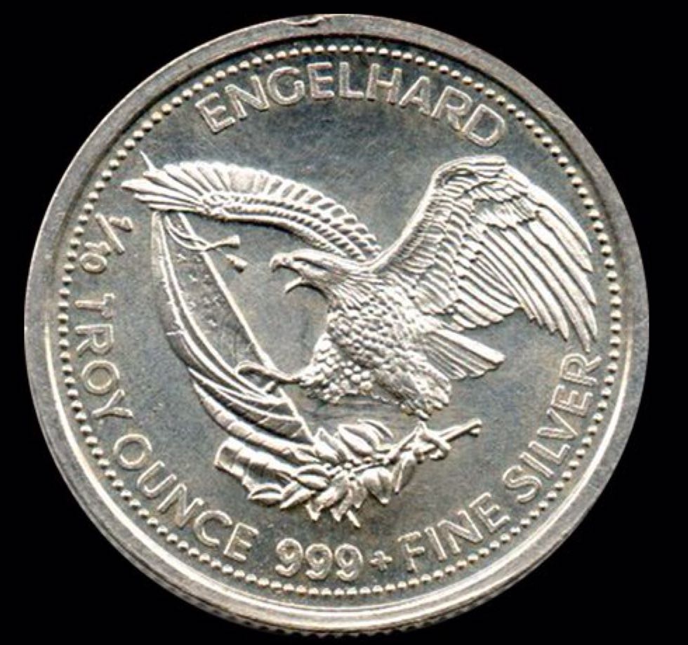 Engelhard 1/10 Oz Prospector Round  coin collectible - Main Image 2